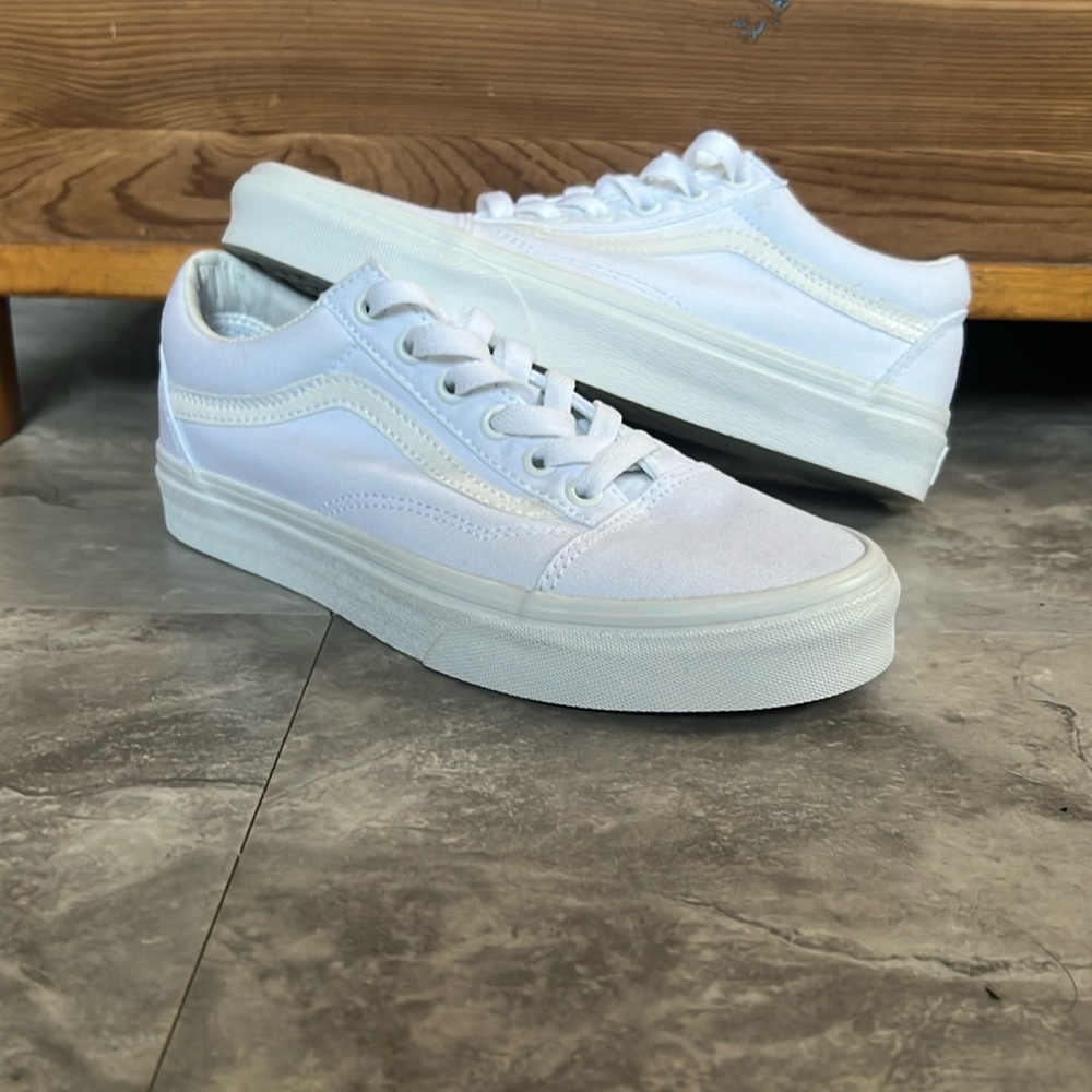 Lace Up White Vans